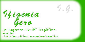 ifigenia gero business card